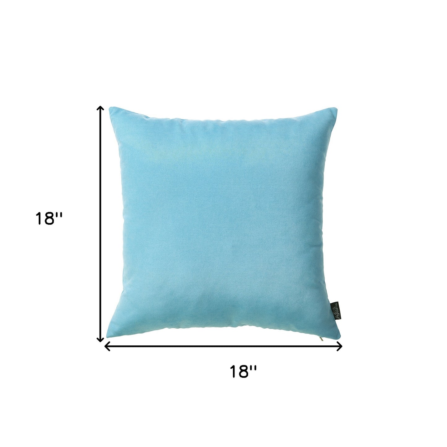 Set Of 2 Aqua Blue Brushed Twill Decorative Throw Pillow Covers