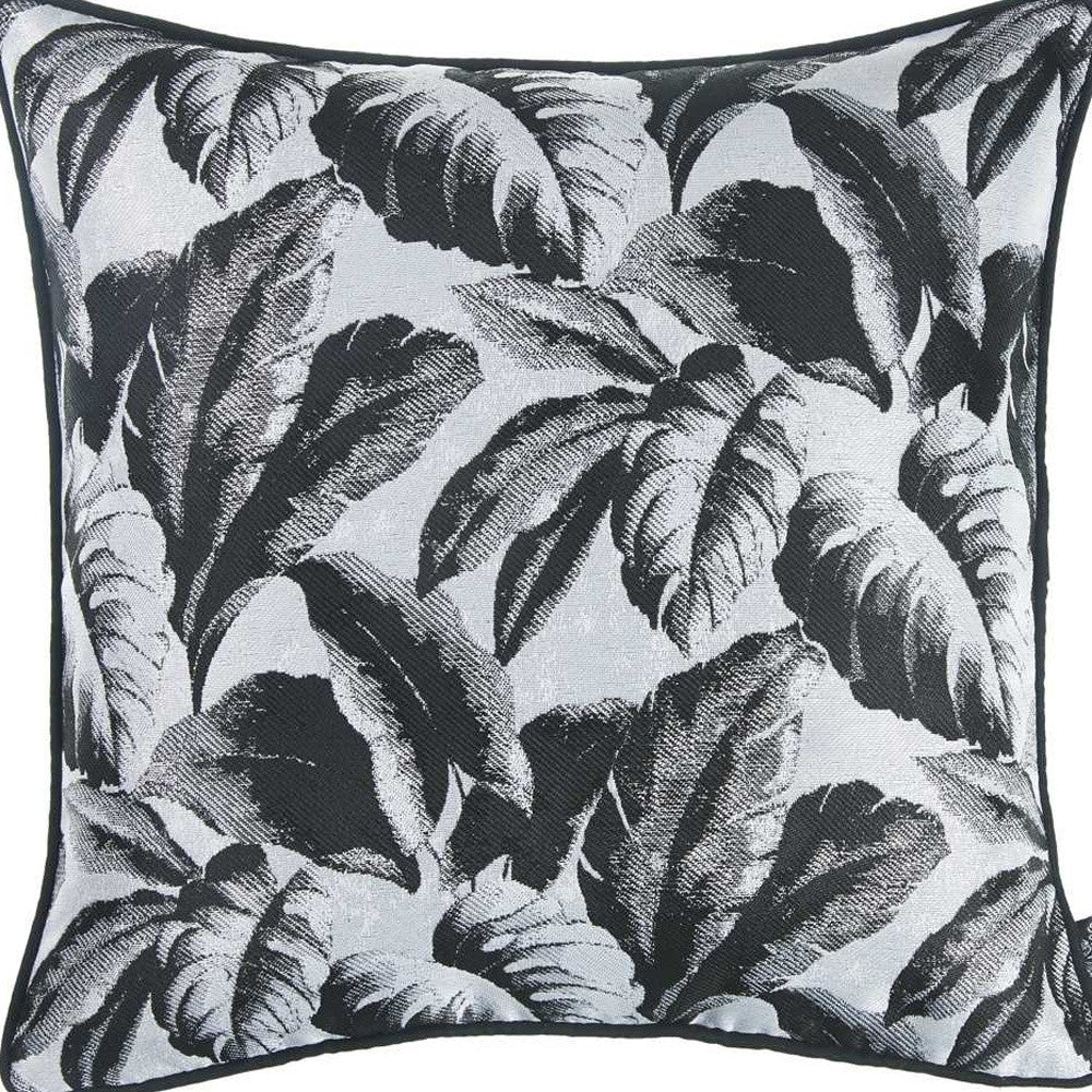 17" Black and White Throw Pillow Cover