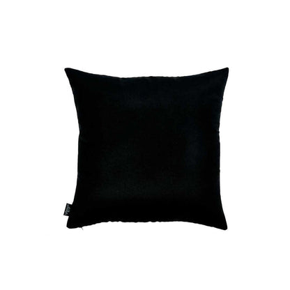 Set Of 2 Black Brushed Twill Decorative Throw Pillow Covers