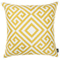 18" Yellow and White Greek Key Throw Pillow Cover