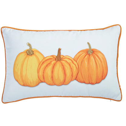 Pumpkin Trio Lumbar Decorative Throw Pillow Cover