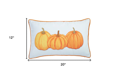 Pumpkin Trio Lumbar Decorative Throw Pillow Cover