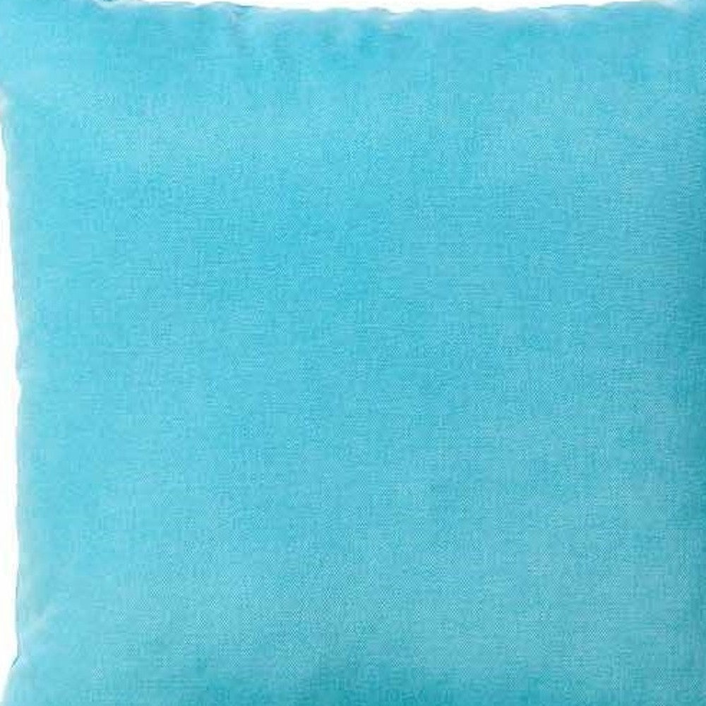 Set Of 2 Aqua Blue Brushed Twill Decorative Throw Pillow Covers