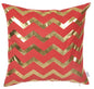 18" Red and Gold Throw Pillow Cover