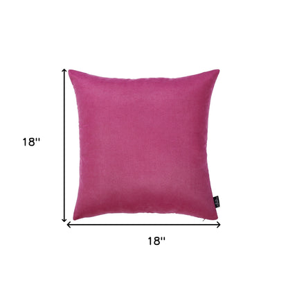 Set Of 2 Pink Brushed Twill Decorative Throw Pillow Covers