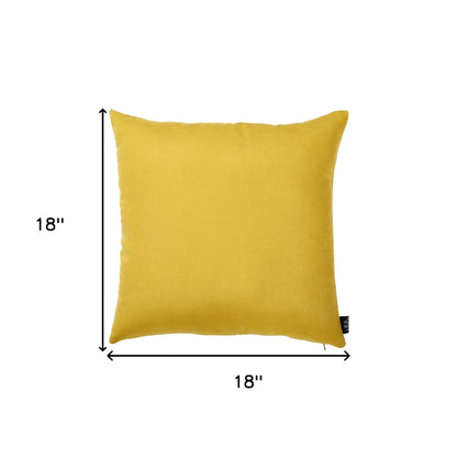 Set of Two Yellow Throw Pillow Cover