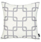 18" Gray and White Throw Pillow Cover