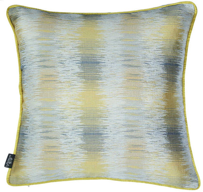 Yellow And Gray Blurred Lines Decorative Throw Pillow Cover