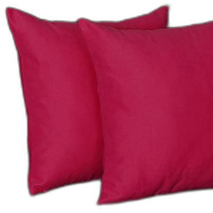 Set Of 2 Pink Brushed Twill Decorative Throw Pillow Covers