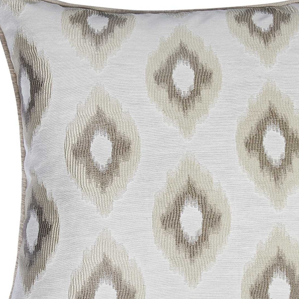 Neutral Browns Ikat Decorative Throw Pillow Cover