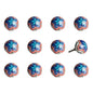 1.5" X 1.5" X 1.5" Ceramic Metal Multicolor 12 Pack Knob