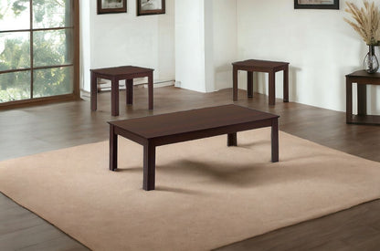 Set of Three 44" Espresso Coffee Table