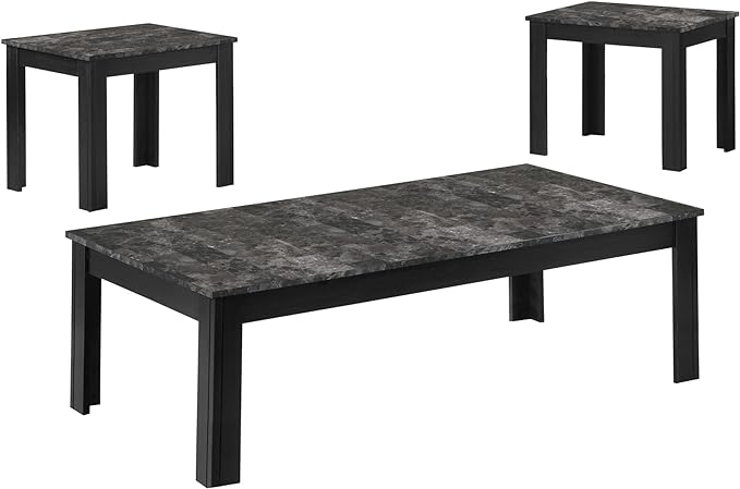 Set of Three 44" Black Coffee Table