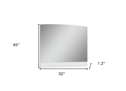 45"  White Partial Frame Dresser Mirror