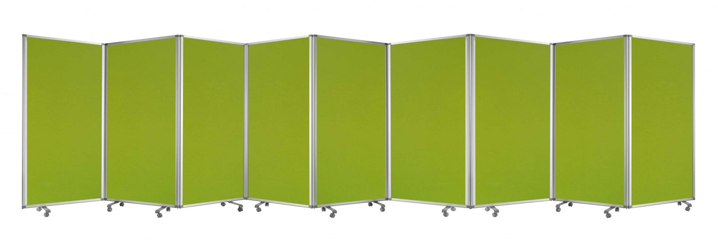 318" X 1" X 71" Green, Metal, 9 Panel, Screen