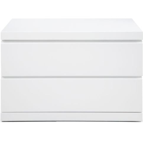 20" White Two Drawer Nightstand