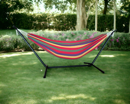 Tropical Stripe Double Classic Two Person Hammock With Stand