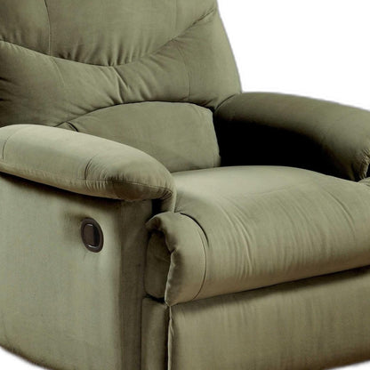 35" Beige Microfiber Recliner