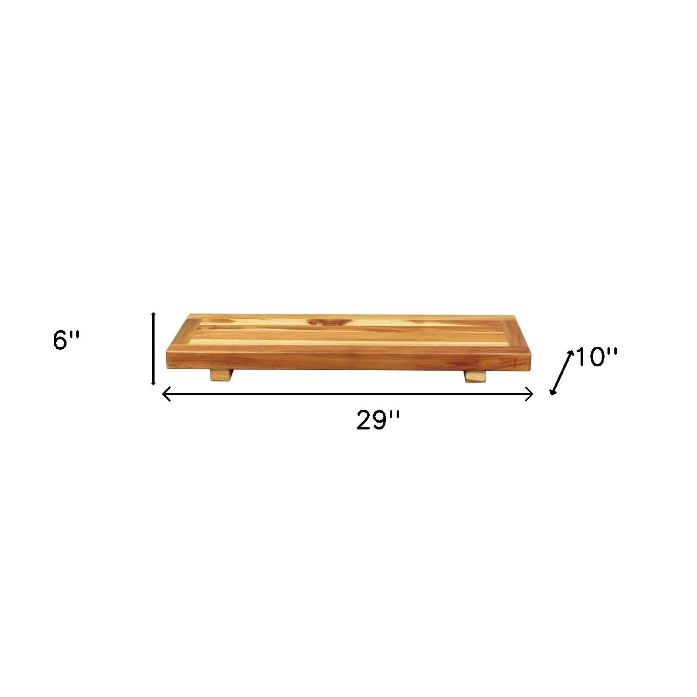 29" Natural Teak Wood Bath Tray And Seat