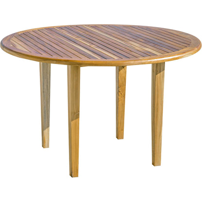 48" Natural Rounded Solid Wood Outdoor Dining Table