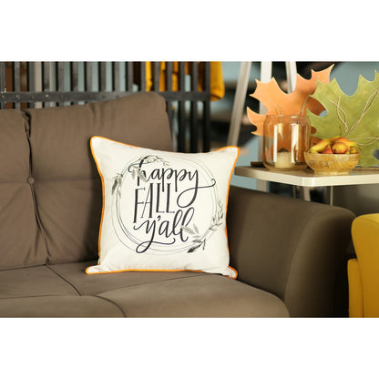 Set Of 4 18" Thanksgiving Quote Throw Pillow Cover In Multicolor