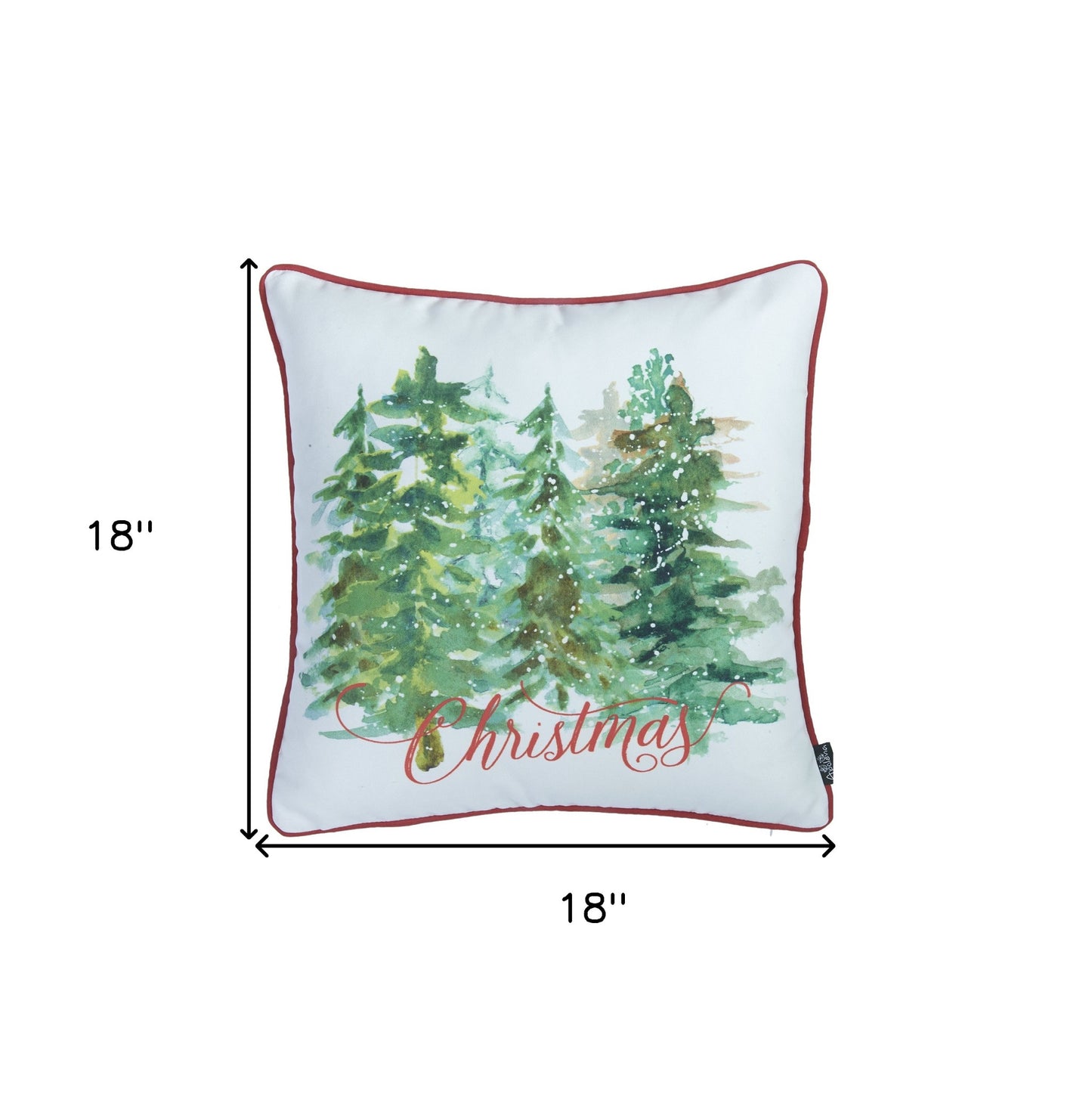 Set Of 4 18" Christmas Trees Throw Pillow Cover In Multicolor