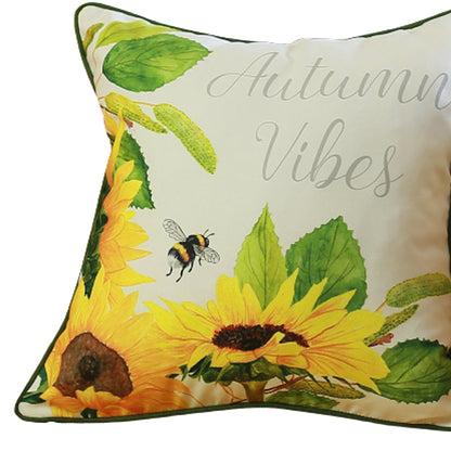 Set Of 2 18" Autumn Vibes Throw Pillow Cover In Multicolor