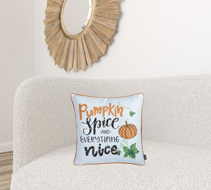 Set Of Four 18" Orange Green Pumpkin Halloween Throw Pillow Covers