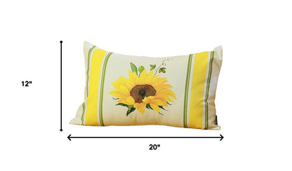 Set Of 2 20"  Fall Sunflower Lumbar Pillow Cover In Multicolor