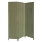 3 Panel Green Soft Fabric Finish Room Divider