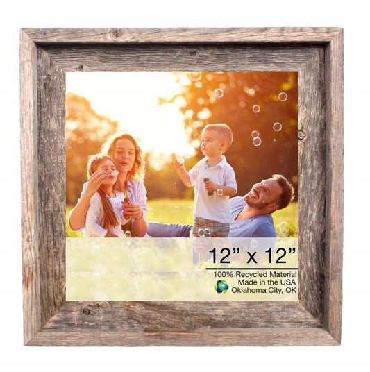 12X12 Natural Weathered Grey Picture Frame