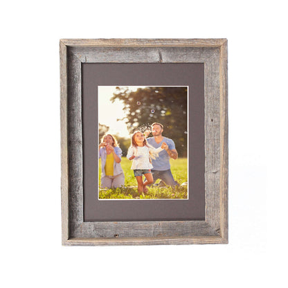 16X20 Natural Weathered Grey Picture Frame With Plexiglass Holder