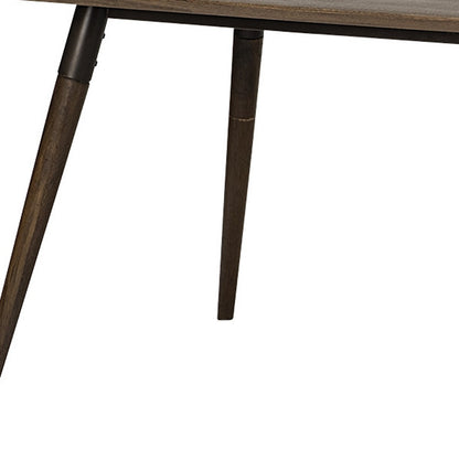 72" Dark Brown Solid Wood Dining Table