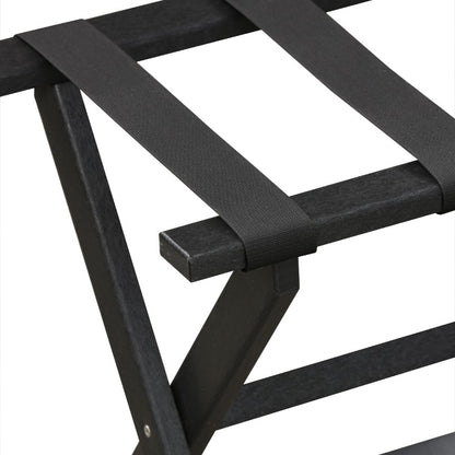 Earth Friendly Black Folding Luggage Rack With Black Straps