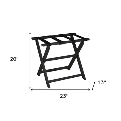 Earth Friendly Black Folding Luggage Rack With Black Straps