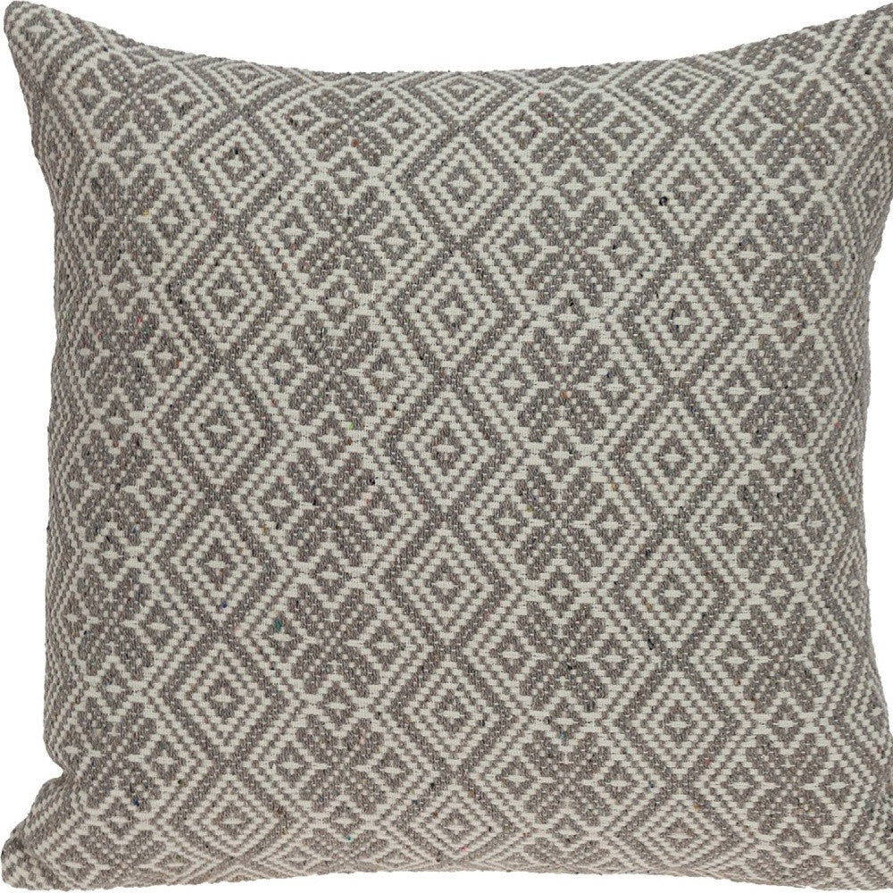 Beige And Mocha Throw Pillow