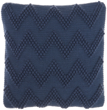 Dark Blue Chevron Detail Throw Pillow