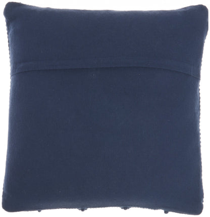 Dark Blue Chevron Detail Throw Pillow