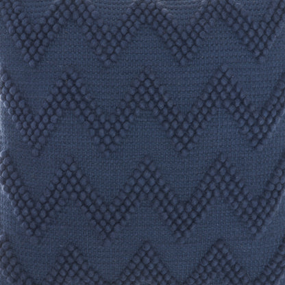 Dark Blue Chevron Detail Throw Pillow