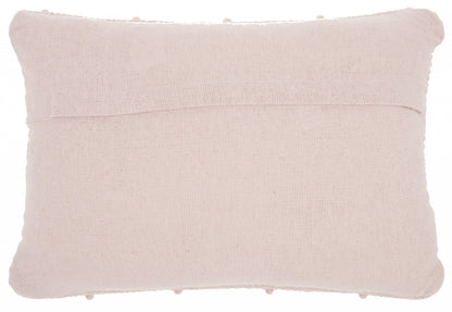 Tea Pink Chevron Detail Lumbar Pillow