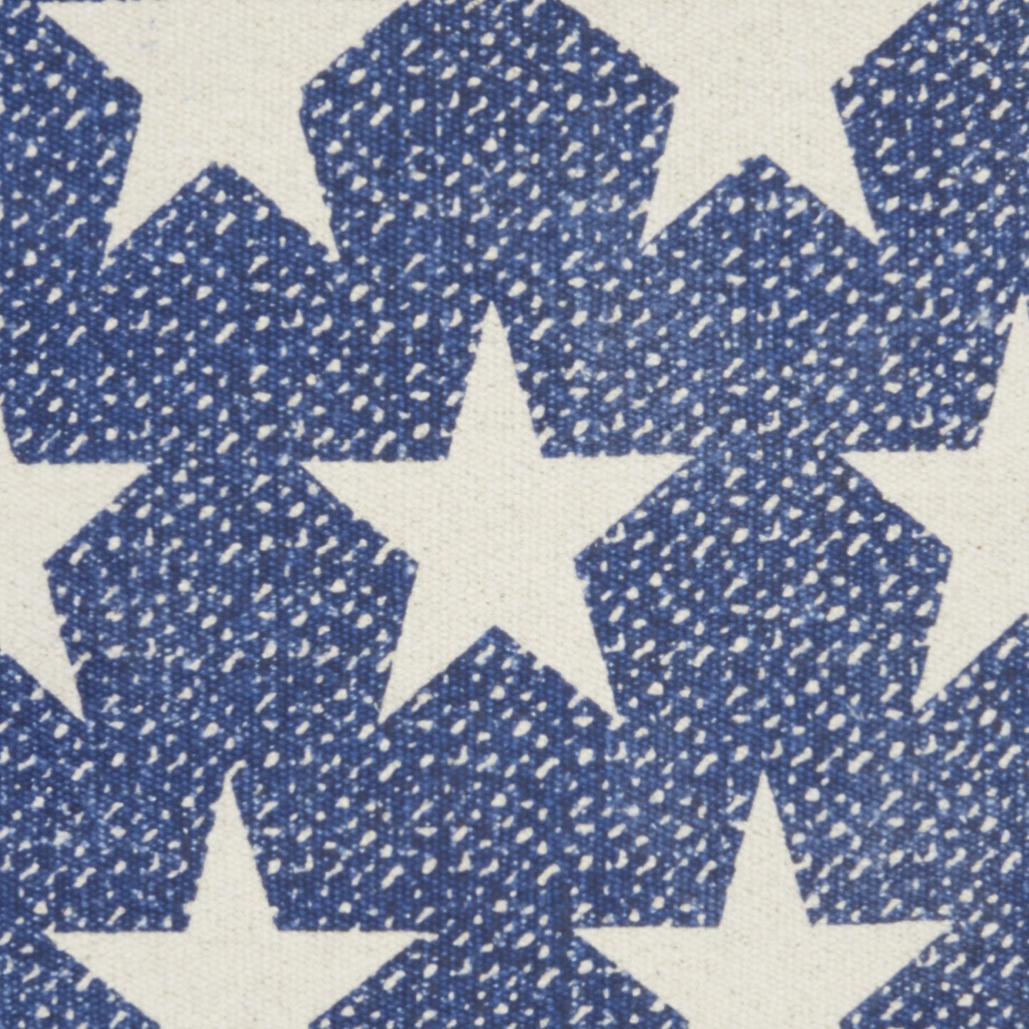 Navy Blue And Ivory Stars Throw Pillow