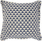 Indigo And Ivory Triangle Design Throw Pillow