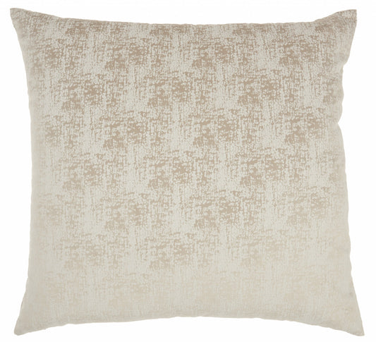 22" Beige Abstract Throw Pillow