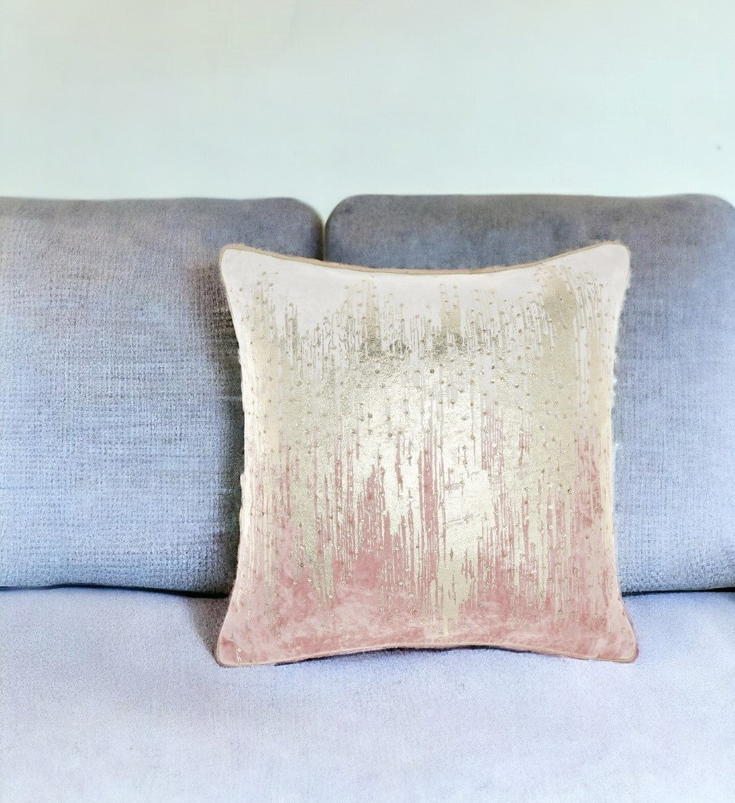 18" Pink Velvet Throw Pillow