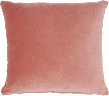 16" Pink Velvet Throw Pillow