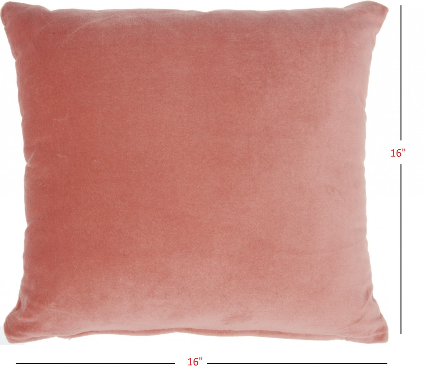 16" Pink Velvet Throw Pillow