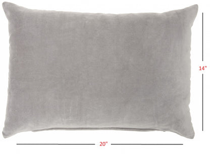 Solid Gray Casual Throw Pillow