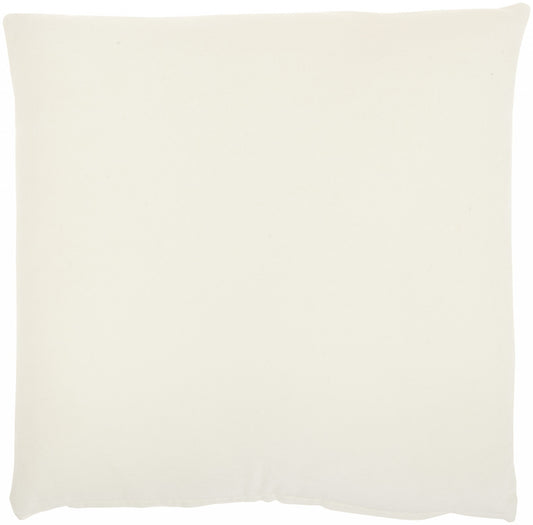 16" Ivory Cotton Throw Pillow