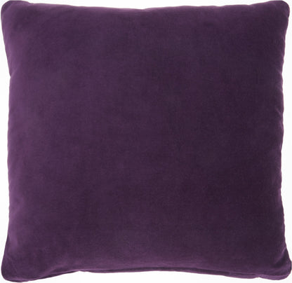 16" Purple Velvet Throw Pillow