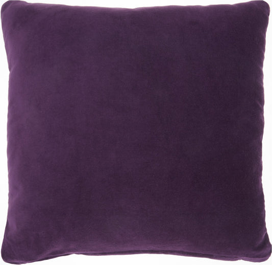 16" Purple Velvet Throw Pillow